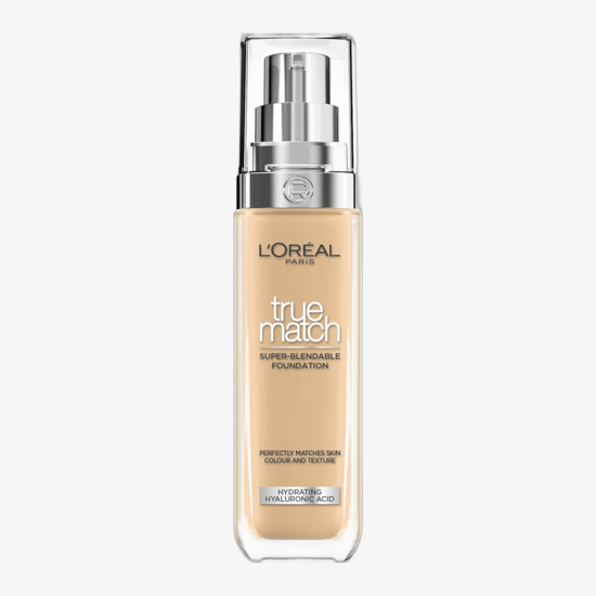 Крупный план флакона тонального крема L'Oréal Paris True Match SPF 16