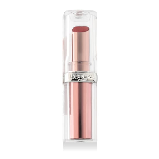 Макро снимок помады L'Oréal Paris Glow Paradise оттенка 193 Rose Mirage