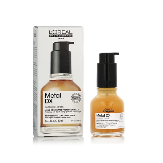 Bottle of L’Oréal Professionnel Serie Expert Metal Detox Oil