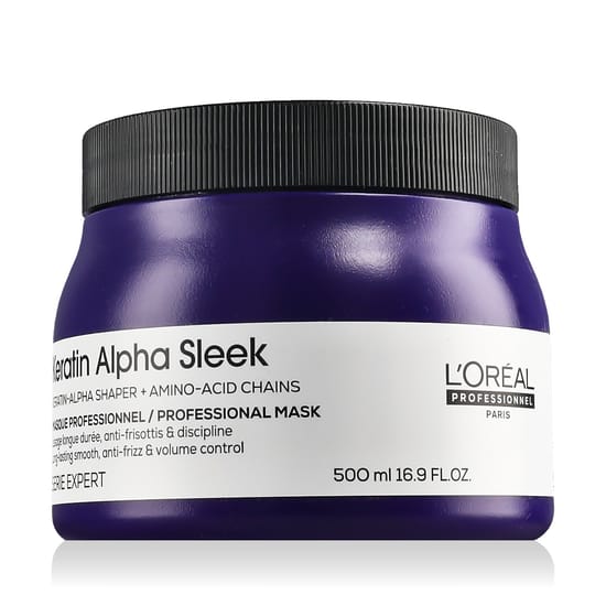 Lähivõte L'Oréal Professionnel Keratin Alpha Sleek Maskist