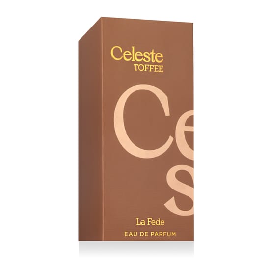 Elegant bottle of La Fede Celeste Toffee EDP