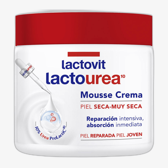 Lactovit Lactourea mousse kreem naha niisutamiseks Niisutav Lactovit Lactourea vaht 400 ml pakendis