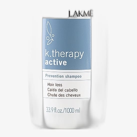Lakme K.Therapy Active Prevention Shampoo – elegant packaging Lakme K.Therapy Active Prevention Shampoo 1000 ml bottle – minimal, modern hair care
