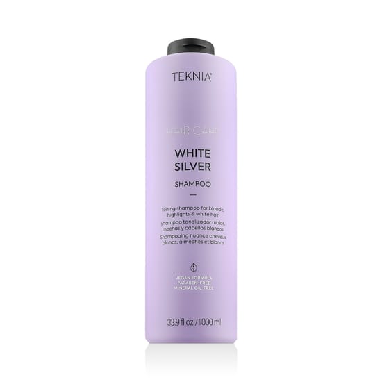 Bottle of Lakme Teknia White Silver Shampoo 1000 ml