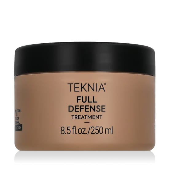 Bottle of Lakme Teknia Full Defense Treatment for hair protection