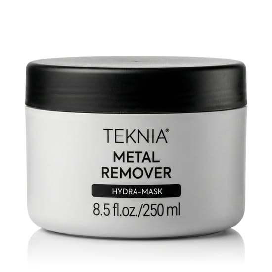 Lakme Teknia juuksehooldus metallide eemaldaja hüdrakreem minimalistliku stiiliga pakendis
