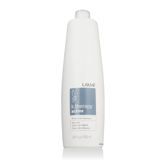 Lakme K.Therapy Active Prevention Shampoo – elegant packaging Lakme K.Therapy Active Prevention Shampoo 1000 ml bottle – minimal, modern hair care