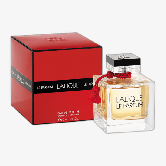 Close-up of Lalique Le Parfum EDP bottle