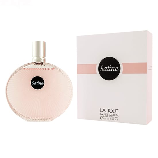 Lalique Satine EDP parfüümi pudel lähedalt