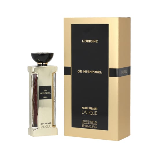 Close-up of Lalique Or Intemporel EDP bottle