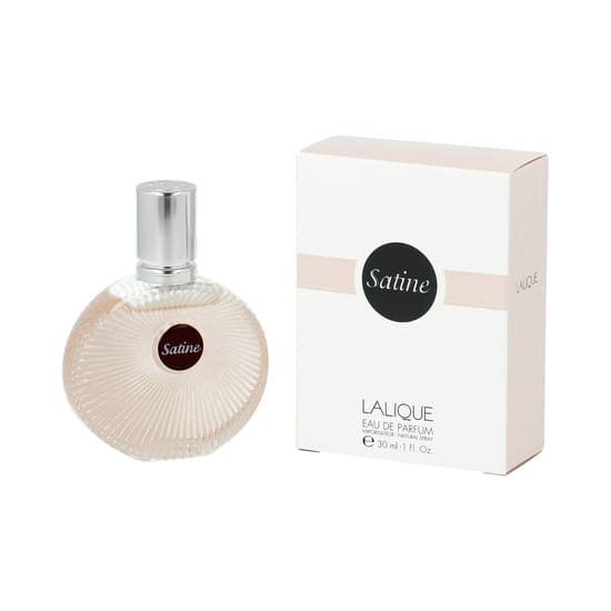 Lalique Satine EDP parfüümi pudel lähedalt
