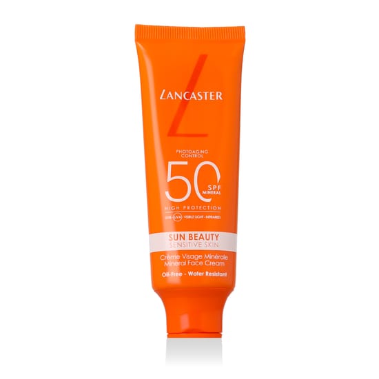 Lancaster Sun Beauty Mineral SPF 50 Face Cream in Packaging