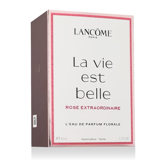 Elegant flacon of Lancôme La Vie Est Belle Rose Extraordinaire Eau De Parfum with refined floral impression