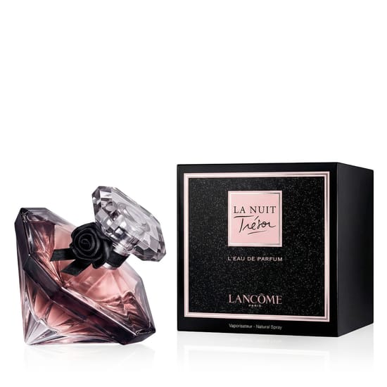 Close-up of Lancôme La Nuit Trésor Le Parfum bottle