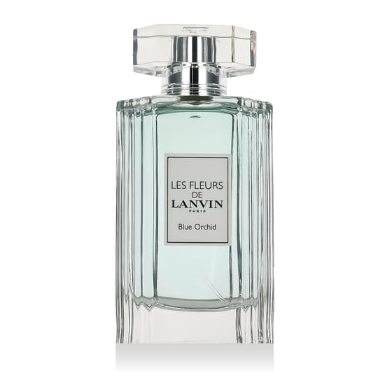 Bottle of Lanvin Les Fleurs de Lanvin Blue Orchid EDT up close