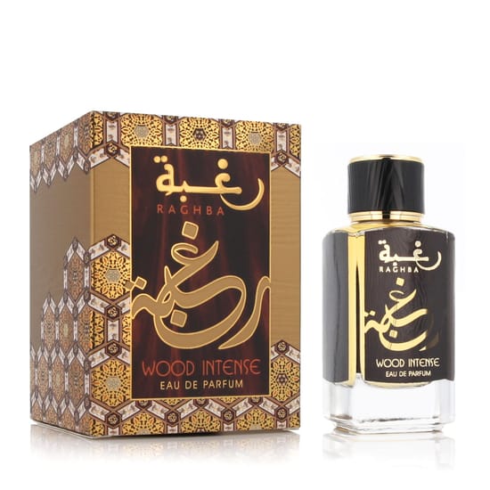 Elegant bottle of Lattafa Raghba Wood Intense EDP