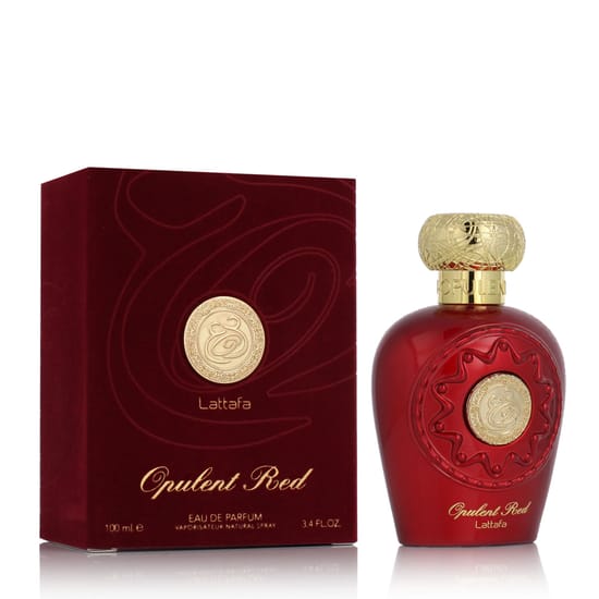 Lattafa Opulent Red EDP pudel lähedalt
