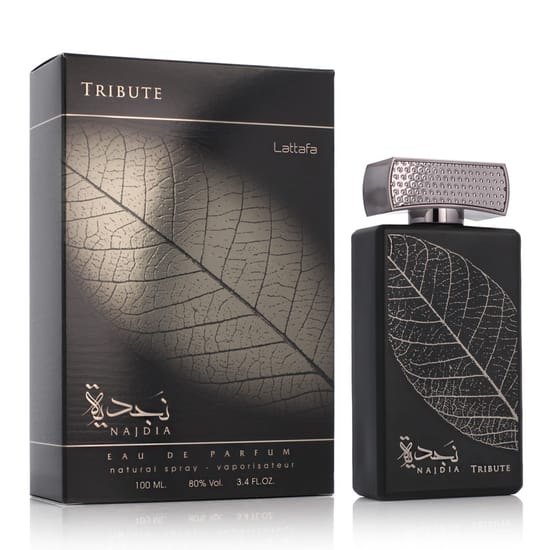 Elegant bottle of Lattafa Najdia Tribute EDP