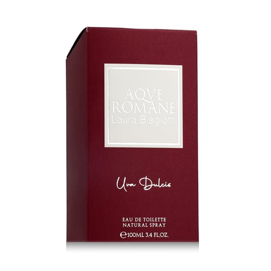 Бутылка Laura Biagiotti Aqve Romane Uva Dulcis EDT вблизи