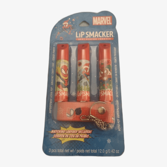 Крупный план бальзама для губ Lip Smacker Marvel Spiderman с ароматом киви