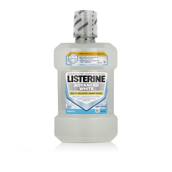 Bottle of Listerine Mouthwash Advanced White 1000 ml