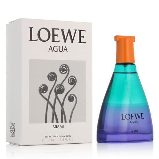 Парфюмерия Loewe Agua Miami EDT в упаковке Флакон Loewe Agua Miami EDT с ярким дизайном