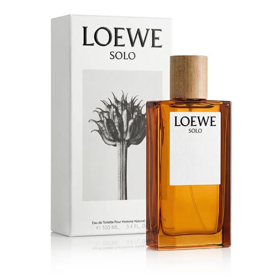 Close-up of Loewe Solo Eau De Toilette bottle