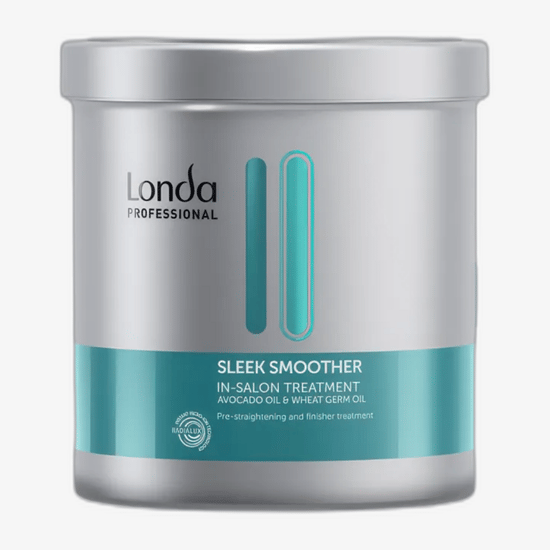 Londa Sleek Smoother In-Salon Treatment juuksehoolduse pudel lähedalt