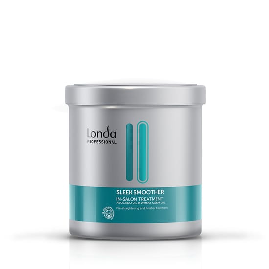 Londa Sleek Smoother In-Salon Treatment juuksehoolduse pudel lähedalt