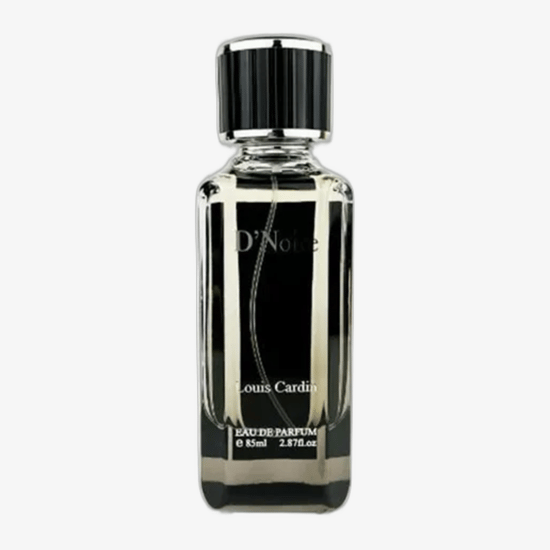 Close-up image of Louis Cardin D'Noire EDP bottle