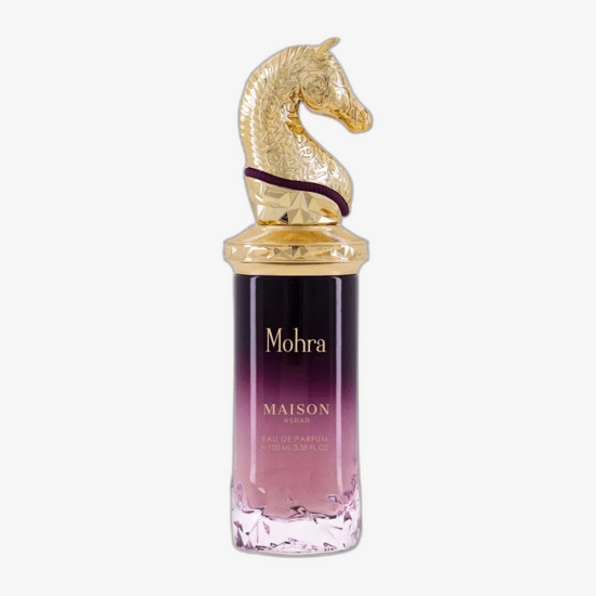 Бутылка парфюма Maison Asrar Mohra EDP вблизи