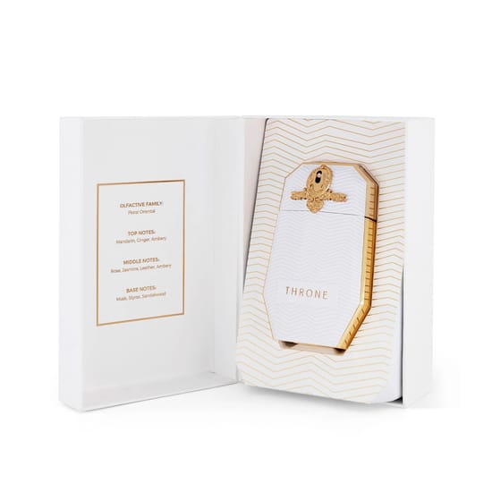 Bottle of Maison Asrar Throne EDP up close