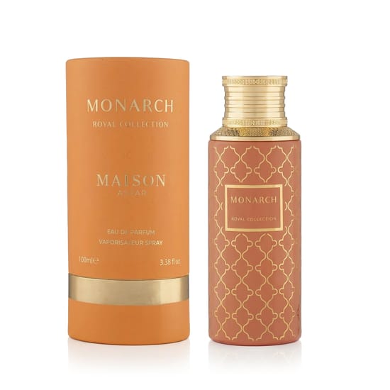 Бутылка парфюма Maison Asrar Monarch EDP вблизи