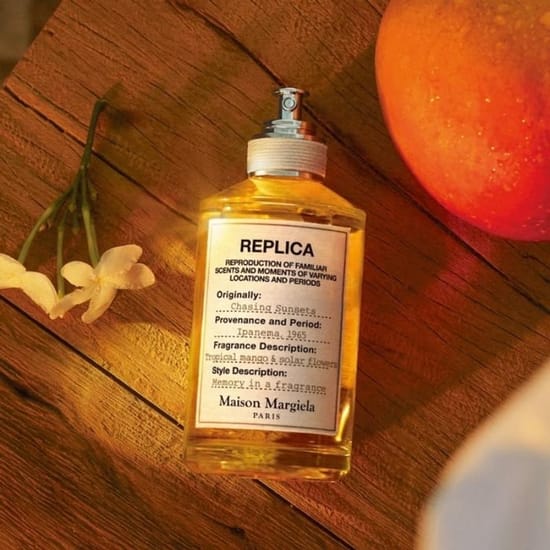 Elegant bottle of Maison Margiela Replica Chasing Sunsets EDT
