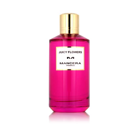 Mancera Paris Juicy Flowers EDP parfüümi pudel lähivaatlusel