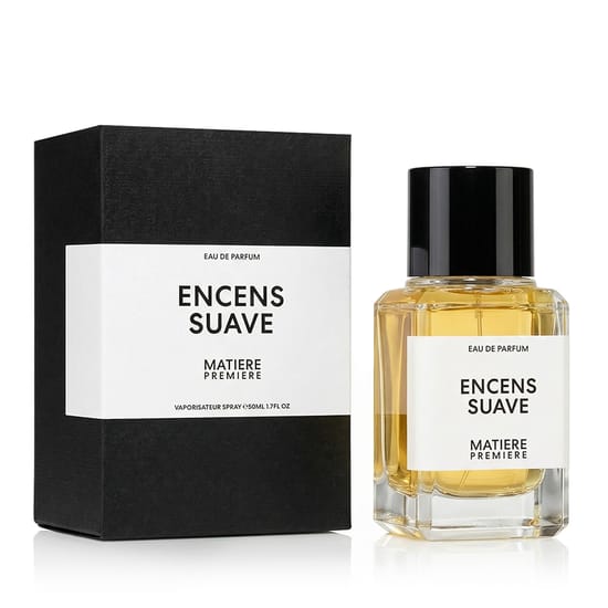 Close-up of the Matiere Premiere Encens Suave EDP bottle