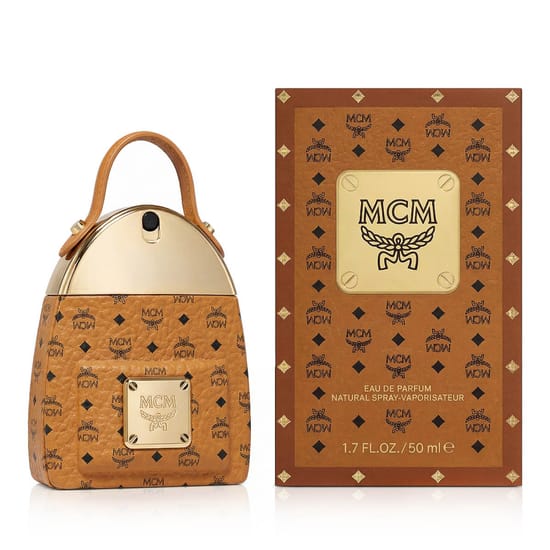 Close-up of MCM Collector's Edition EDP bottle