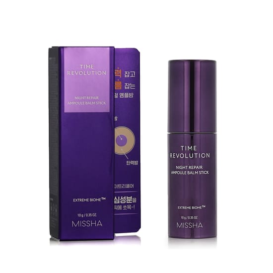 Close-up of Missha Time Revolution Night Repair Ampoule Balm Stick