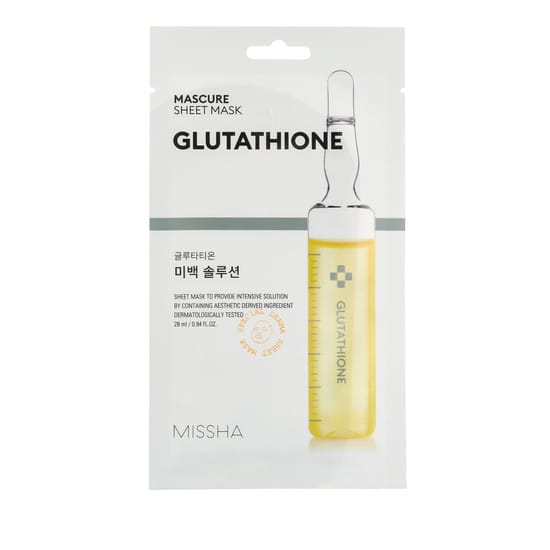 Missha Mascure sheet mask Glutathione packaging