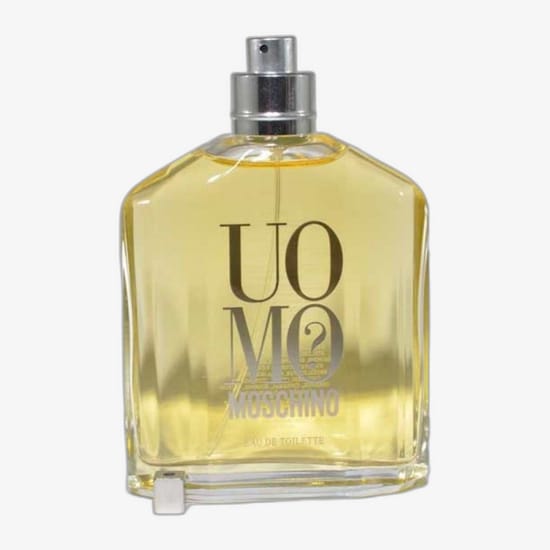 Moschino Uomo? EDT lõhnaaine spray-näidise detailne lähivaade