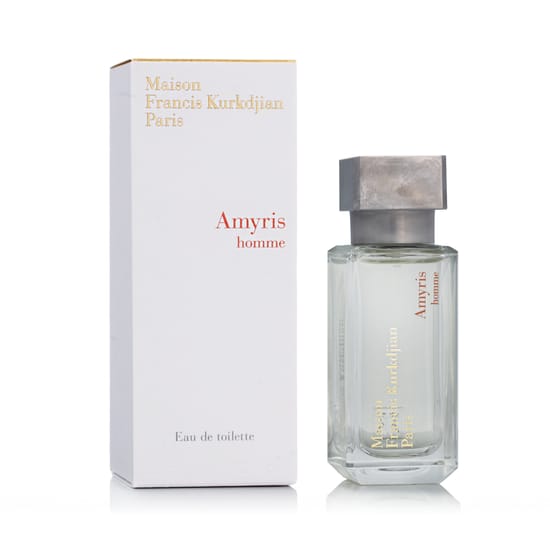 Rafineeritud Maison Francis Kurkdjian Amyris Homme EDT pudel minimalistlikus stiilis