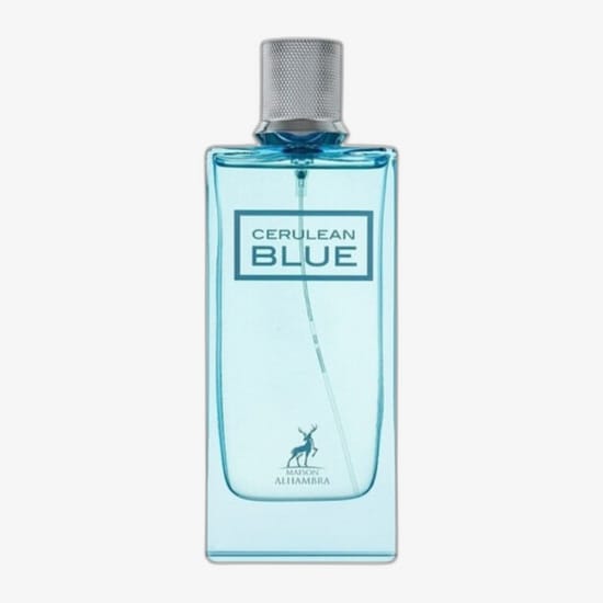 Maison Alhambra Cerulean Blue EDP pudeli detailne lähedalt pilt