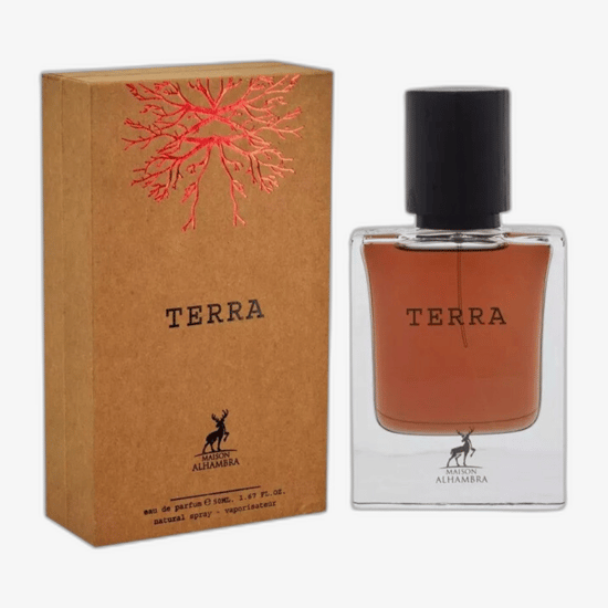 Tester bottle of Maison Alhambra Terra perfume in an elegant design