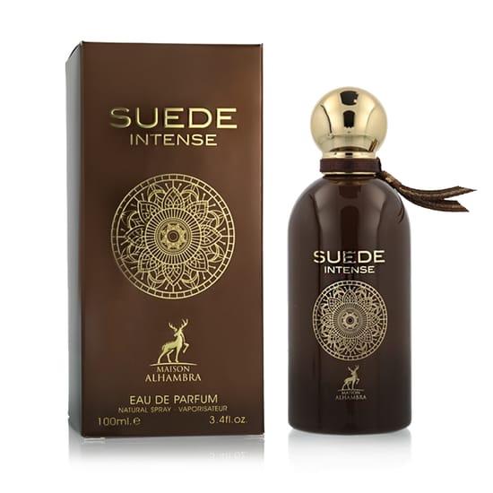 Chic bottle of Maison Alhambra Suede Intense Eau De Parfum
