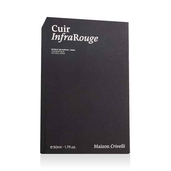 Бутылка парфюма Maison Crivelli Cuir InfraRouge EP вблизи