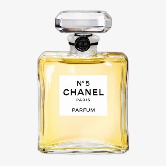 Elegant packaging of Chanel No. 5 Eau de Parfum bottle Bottle of Chanel No. 5 Eau de Parfum displayed elegantly