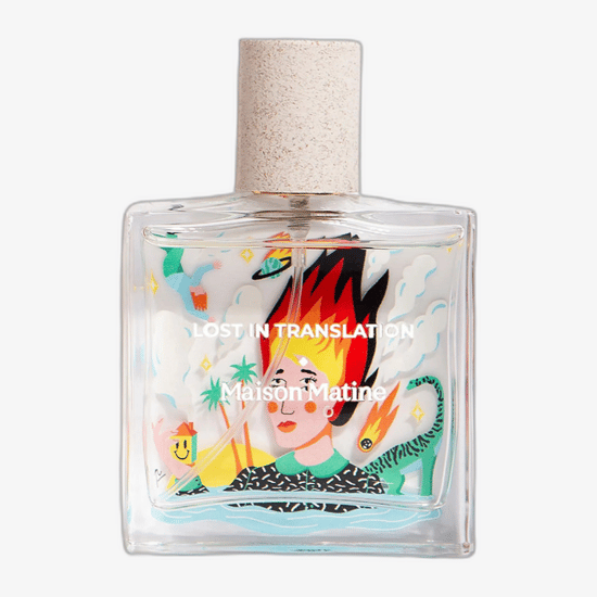 Original packaging of Maison Matine Lost In Translation EDP Close-up of the Maison Matine Lost In Translation EDP bottle