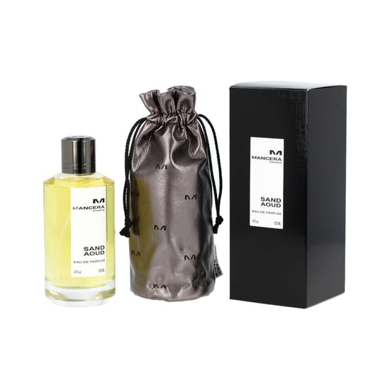Bottle of Mancera Paris Sand Aoud EDP in luxurious design
