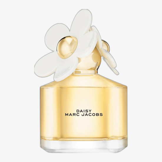 Marc Jacobs Daisy parfüümi pudel koos lillede disainiga