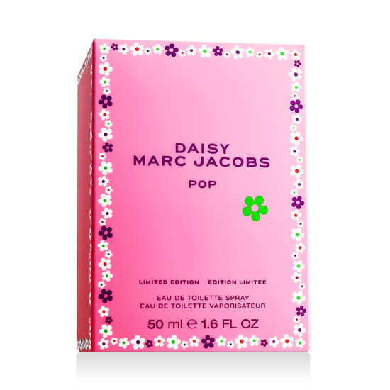 Original packaging of Marc Jacobs Daisy Pop EDT Bottle of Marc Jacobs Daisy Pop EDT with floral design